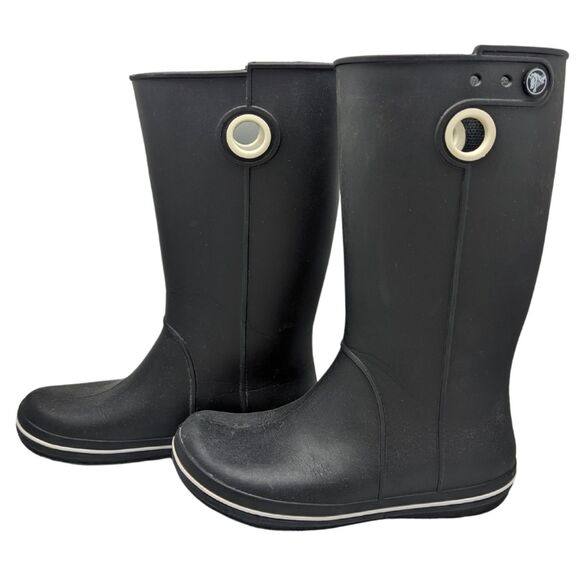 Crocs Jaunt Tall Boots women's Size 5 - Picture 1 of 9